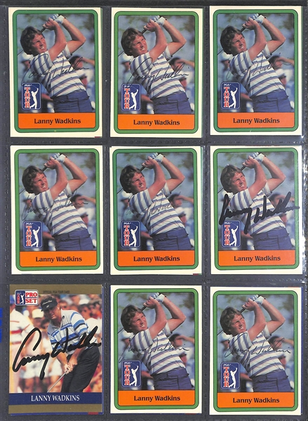 Lot of Over 450 Golf Autographed Cards w. (22) Lee Trevino, (8) Gary Player, (13) Tom Watson, (13) Fuzzy Zoeller, (14) Curtis Strange, and more! (Beckett BAS  Reviewed)