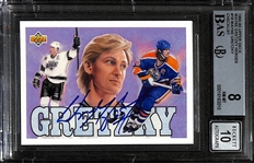 1992-93 Upper Deck Wayne Gretzky Heroes Autograph Graded BGS 8 (10 Auto)