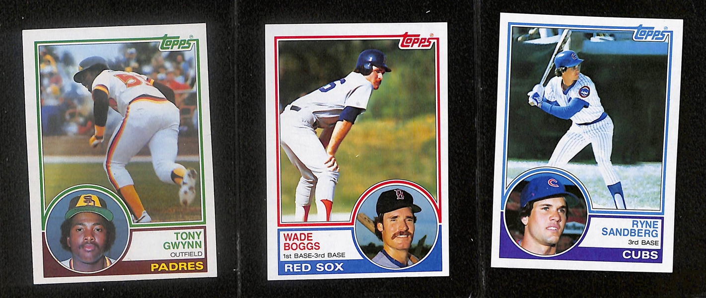 Lot of (2) 1983 Topps Baseball Complete Sets with Boggs, Gwynn, and Sandberg Rookie Cards