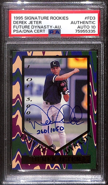 1995 Signature Rookies Derek Jeter Future Dynasty Autograph Graded PSA Authentic (10 Auto)