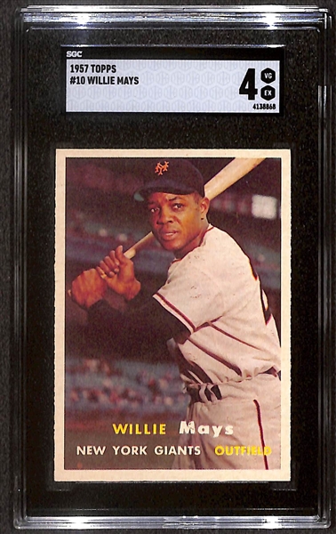 1957 Topps Willie Mays #10 Graded SGC 4