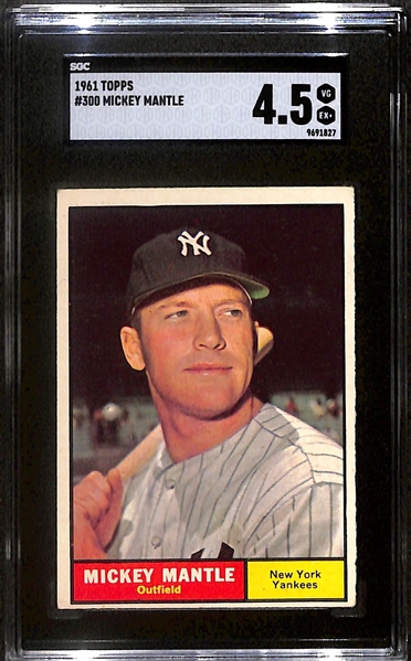 1961 Topps Mickey Mantle #300 Graded SGC 4.5