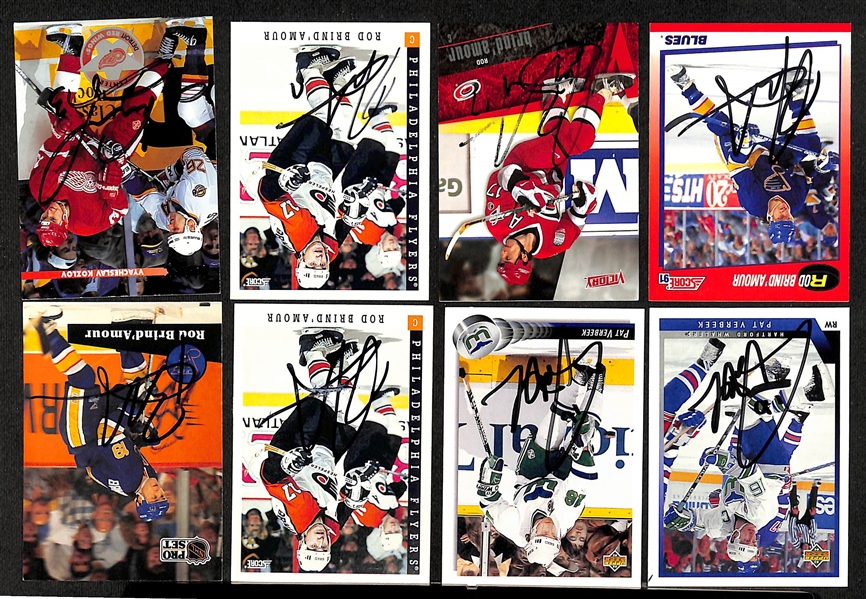 Lot of (400+) Signed Hockey Cards inc. Bernie Parent, Vincent Lecavalier, Pat Verbeek, Rob Brind'Amour, + (Beckett BAS Reviewed)