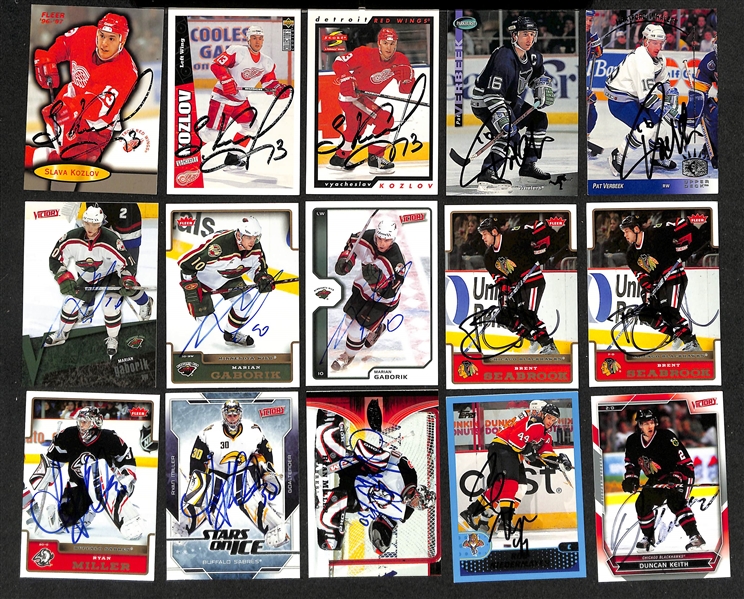 Lot of (400+) Signed Hockey Cards inc. Bernie Parent, Vincent Lecavalier, Pat Verbeek, Rob Brind'Amour, + (Beckett BAS Reviewed)