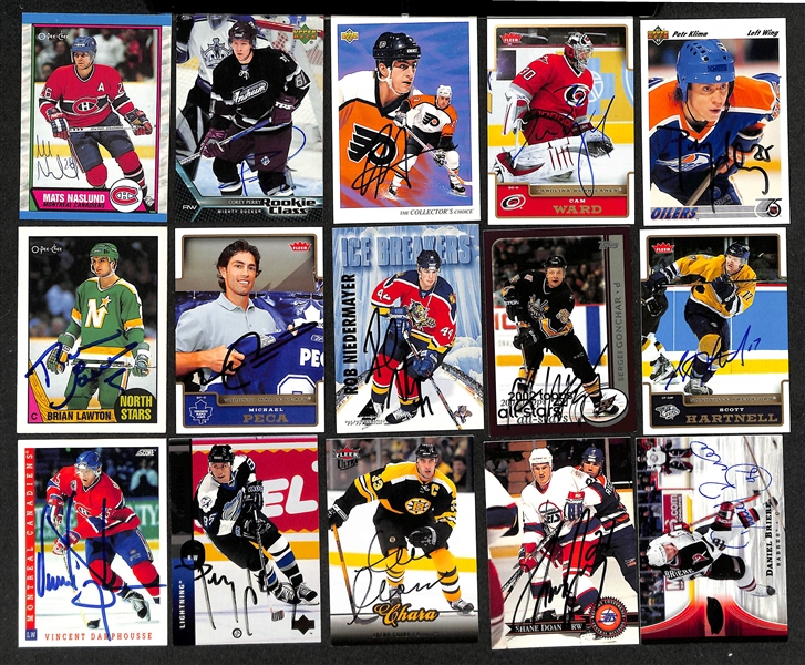 Lot of (400+) Signed Hockey Cards inc. Bernie Parent, Vincent Lecavalier, Pat Verbeek, Rob Brind'Amour, + (Beckett BAS Reviewed)