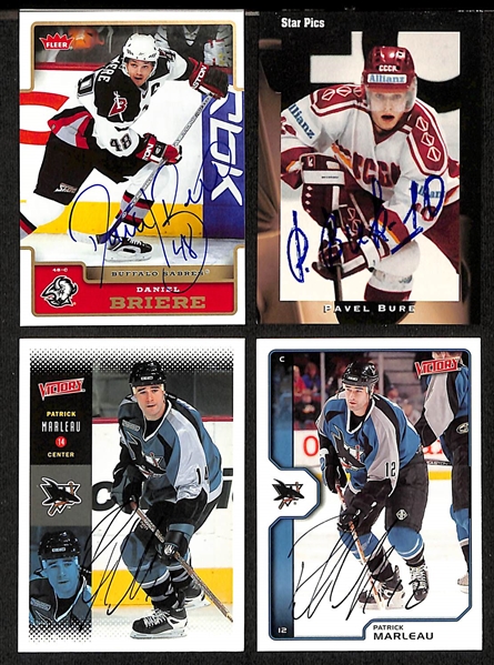 Lot of (400+) Signed Hockey Cards inc. Bernie Parent, Vincent Lecavalier, Pat Verbeek, Rob Brind'Amour, + (Beckett BAS Reviewed)