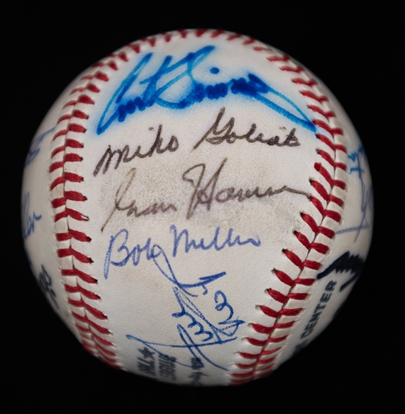 Lot of (2) Multi Signed Old Timers Baseballs w. Mays, Carlton, Feller, & Roberts (Beckett BAS Reviewed)