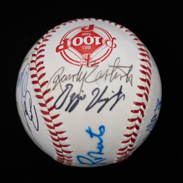 Lot of (2) Multi Signed Old Timers Baseballs w. Mays, Carlton, Feller, & Roberts (Beckett BAS Reviewed)