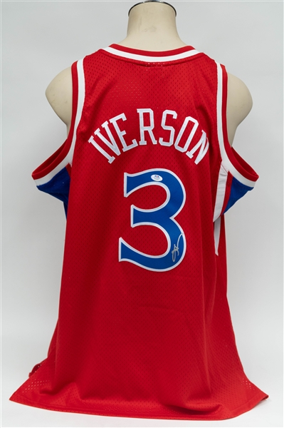 Allen Iverson Signed Official Hardwood Classics Jersey (PSA COA)