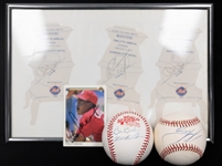 Lot of (7) Signed Baseball Memorabilia Items including Mike Piazza Ball, Mookie Wilson and Bill Buckner Ball, (2) Cleon Jones, Ron Taylor, and Vince Coleman Cards (Beckett BAS Reviewed)