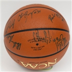 1997-98 Duke Basketball Signed Basketball with Coach K (Mike Krzyzewski) Autograph (Beckett BAS Reviewed)