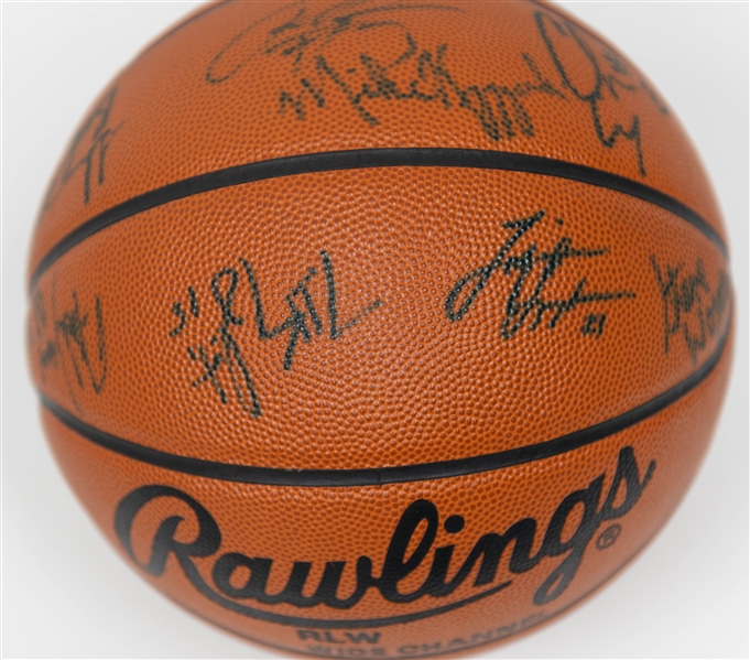 1997-98 Duke Basketball Signed Basketball with Coach K (Mike Krzyzewski) Autograph (Beckett BAS Reviewed)