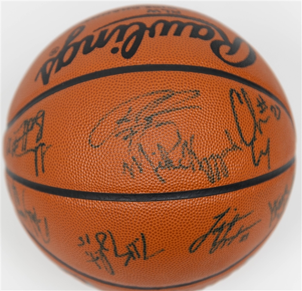 1997-98 Duke Basketball Signed Basketball with Coach K (Mike Krzyzewski) Autograph (Beckett BAS Reviewed)