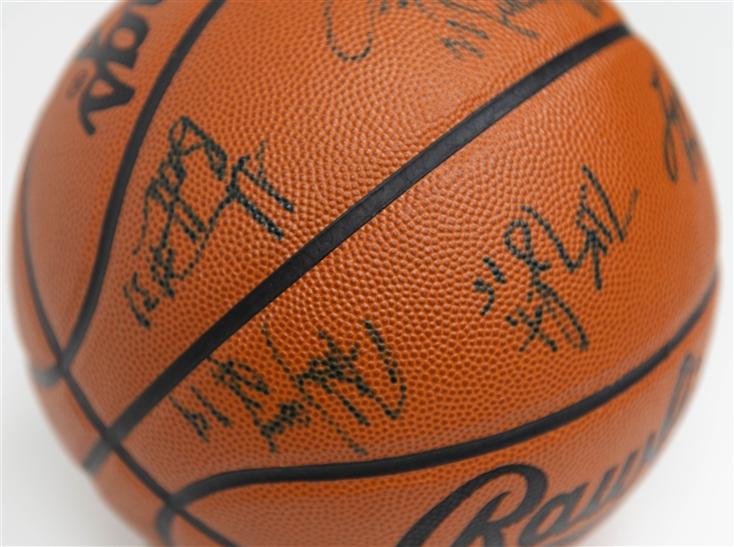 1997-98 Duke Basketball Signed Basketball with Coach K (Mike Krzyzewski) Autograph (Beckett BAS Reviewed)