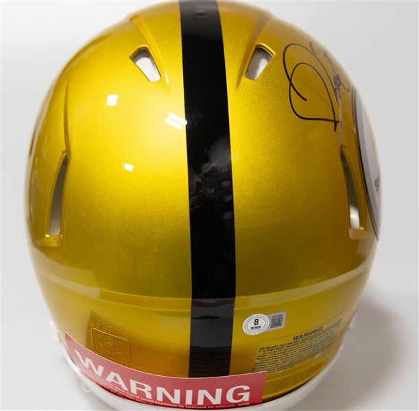 Jerome Bettis Pittsburgh Steelers Authentic Signed Flash Full Size Helmet Beckett BAS Witness Sticker of Authenticity