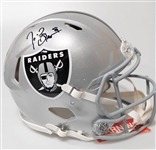 Tim Brown Oakland Raiders Authentic Signed Full Size Helmet Beckett BAS Witness Sticker of Authenticity