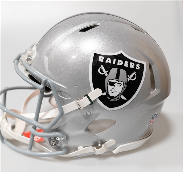 Tim Brown Oakland Raiders Authentic Signed Full Size Helmet Beckett BAS Witness Sticker of Authenticity