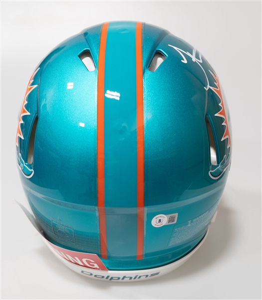 Tyreke Hill Miami Dolphins Authentic Signed Full Size Flash Speed Helmet Beckett BAS Witness Sticker of Authenticity