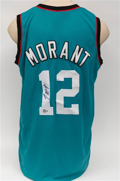 Ja Morant Signed Replica Throwback Grizzlies Jersey (Beckett COA)