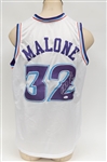 Karl Malone Signed "Mail Man Custom Replica Jazz Jersey (JSA COA)