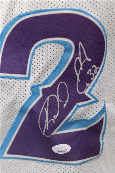 Karl Malone Signed Mail Man' Custom Replica Jazz Jersey (JSA COA)