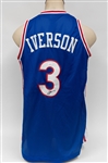 Allen Iverson Signed Replica Philadelphia 76ers Blue Jersey (JSA COA)