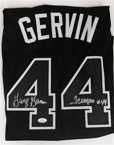 Lot of (2) Signed Replica Jerseys - Dominique Wilkins Atlanta Hawks, George Gervin Tribute (JSA COA)