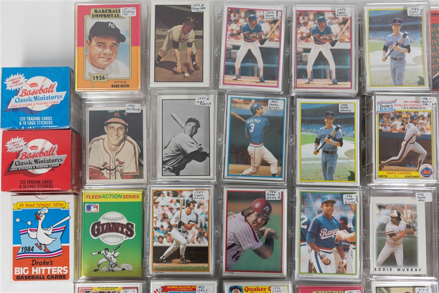 Lot of (35+) Mostly Complete Baseball Sets inc Many Old Timers + Glossy Sets