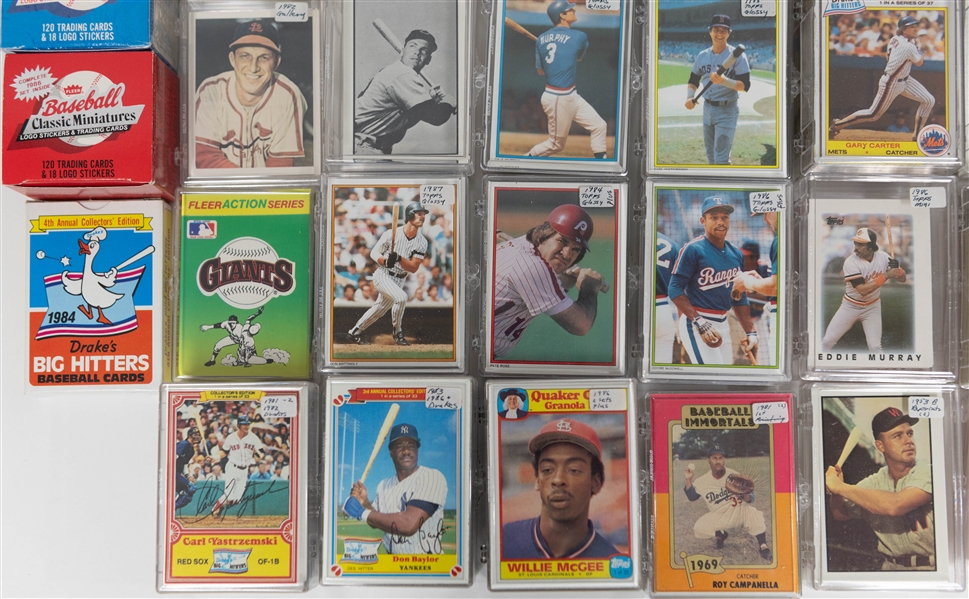 Lot of (35+) Mostly Complete Baseball Sets inc Many Old Timers + Glossy Sets