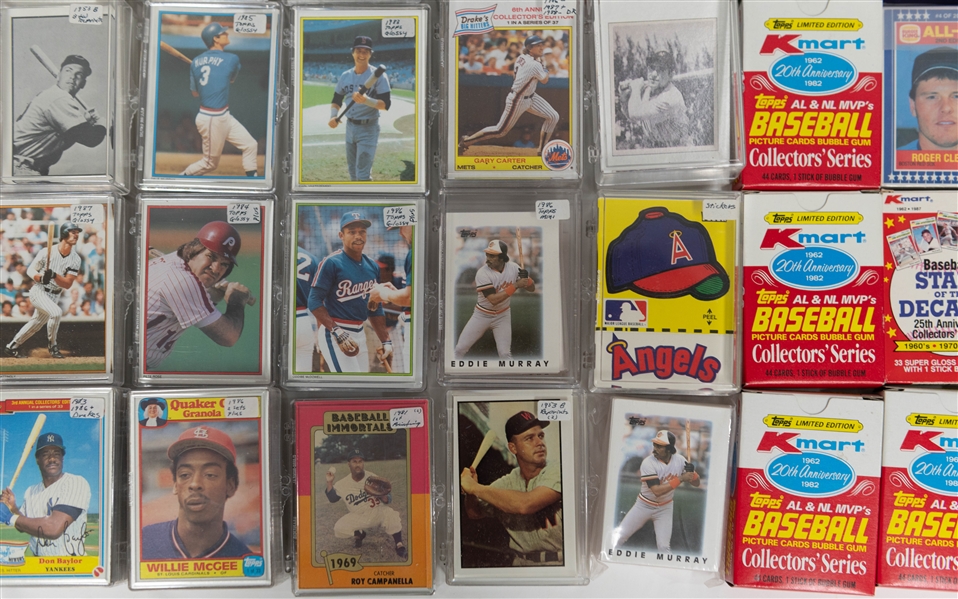 Lot of (35+) Mostly Complete Baseball Sets inc Many Old Timers + Glossy Sets