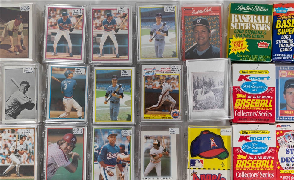 Lot of (35+) Mostly Complete Baseball Sets inc Many Old Timers + Glossy Sets