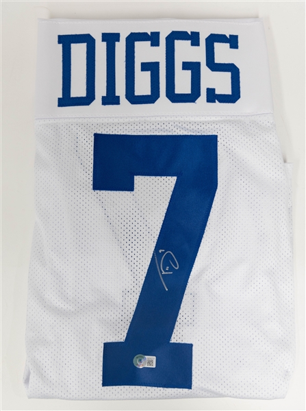 Lot of (2) Signed Dallas Cowboys Jerseys- Bob Lilly Pro-Edition Thanksgiving, Trevon Diggs Custom (JSA COA)