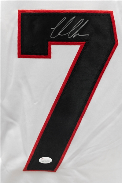 Chris Chelios Signed Custom White Chicago Blackhawks Jersey (JSA COA)