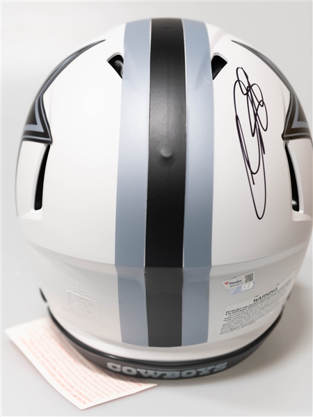 CeeDee Lamb Autographed/Signed Full Size Dallas Cowboys Authentic Lunar Eclipse Speed Helmet w. Fanatics Sticker of Authenticity!