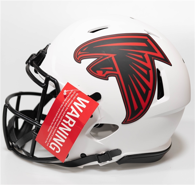 Drake London Autographed/Signed Full Size Atlanta Falcons Authentic Lunar Speed Helmet - Beckett/BAS Witnessed Sticker of Authenticity!