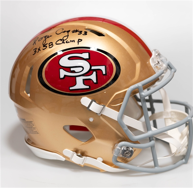 Roger Craig Autographed/Signed Full Size San Francisco 49er 3x SB Champ Authentic Speed Helmet - Beckett/BAS Witnessed Sticker of Authenticity!