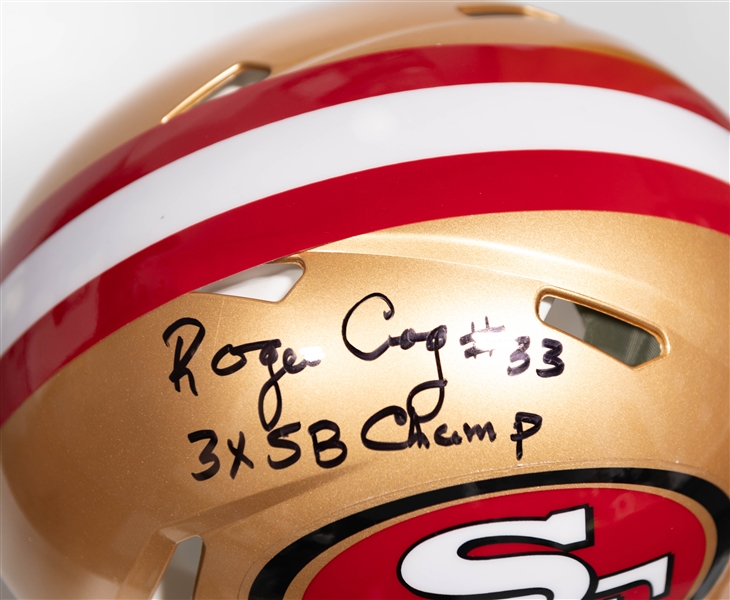 Roger Craig Autographed/Signed Full Size San Francisco 49er 3x SB Champ Authentic Speed Helmet - Beckett/BAS Witnessed Sticker of Authenticity!