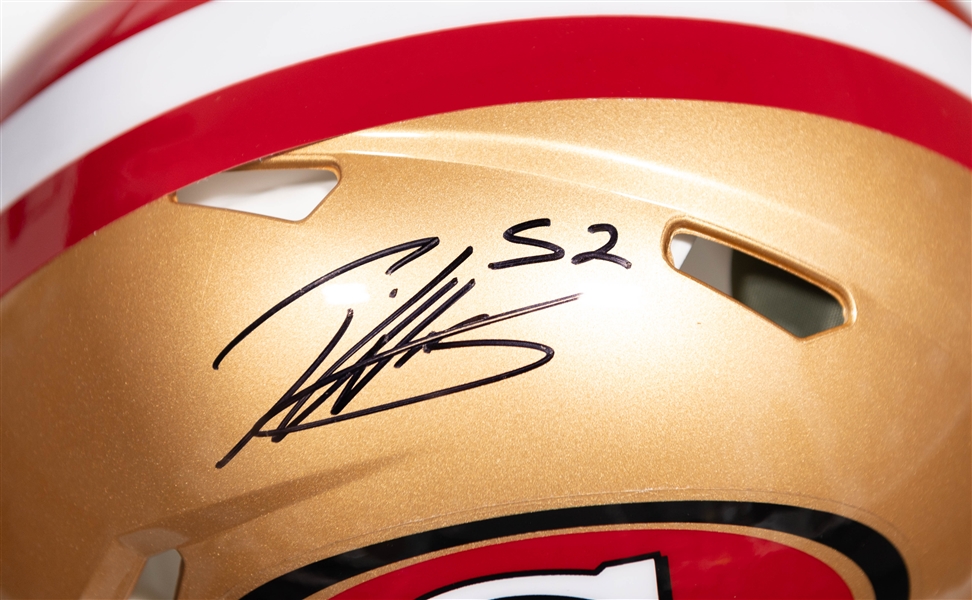 Patrick Willis Autographed/Signed Full Size San Francisco 49er Authentic Speed Helmet - Beckett/BAS Witnessed Sticker of Authenticity!