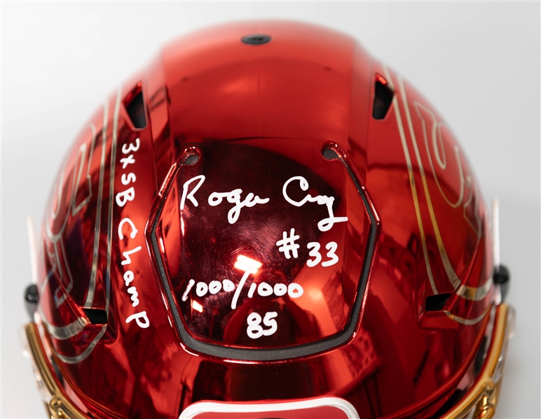 Roger Craig Autographed/Signed Full Size San Francisco 49er Authentic Riddell Speedflex Helmet (Gold Visor) Beckett/BAS Witnessed Sticker of Authenticity!