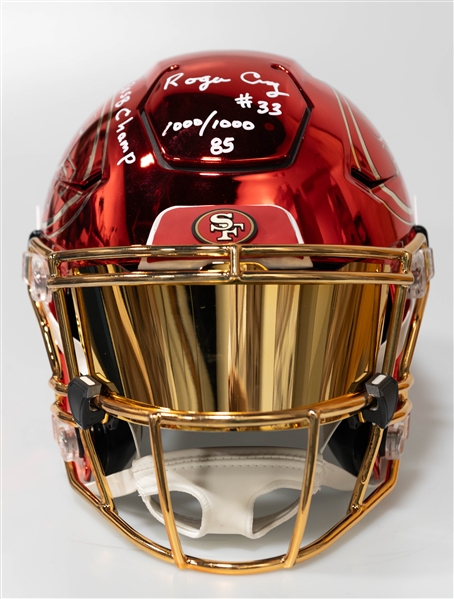 Roger Craig Autographed/Signed Full Size San Francisco 49er Authentic Riddell Speedflex Helmet (Gold Visor) Beckett/BAS Witnessed Sticker of Authenticity!