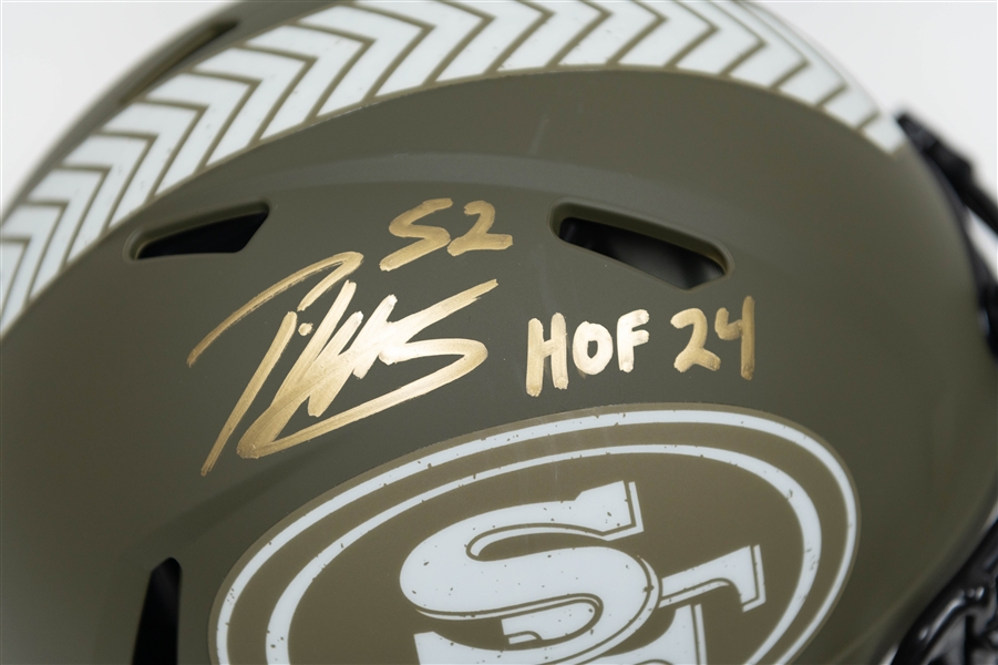 Patrick Willis Autographed/Signed Full Size San Francisco 49er Salute to Service Authentic Speed Helmet Beckett/BAS Witnessed Sticker of Authenticity!