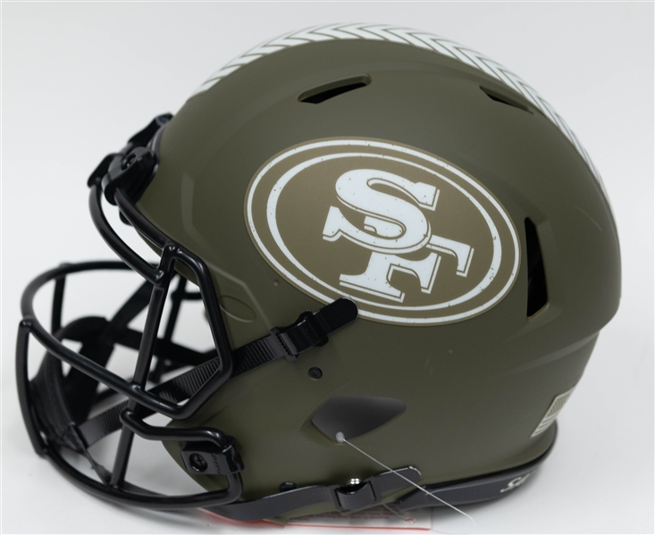 Patrick Willis Autographed/Signed Full Size San Francisco 49er Salute to Service Authentic Speed Helmet Beckett/BAS Witnessed Sticker of Authenticity!