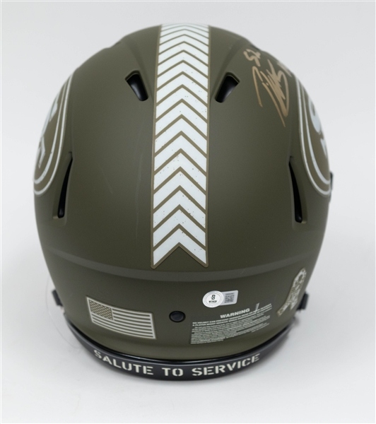 Patrick Willis Autographed/Signed Full Size San Francisco 49er Salute to Service Authentic Speed Helmet Beckett/BAS Witnessed Sticker of Authenticity!