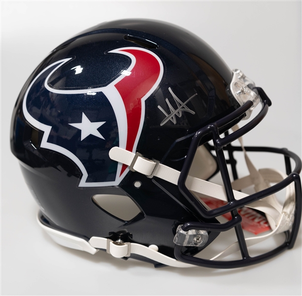 Will Anderson Autographed/Signed Full Size Houston Texans Authentic Speed Helmet Fanatics Sticker of Authenticity!