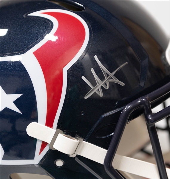 Will Anderson Autographed/Signed Full Size Houston Texans Authentic Speed Helmet Fanatics Sticker of Authenticity!