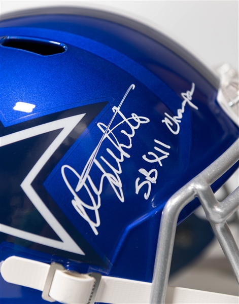 Danny White Autographed/Signed Full Size Dallas Cowboy Replica SBXIII Champs Inscription Helmet PSA Certificate of Authenticity!