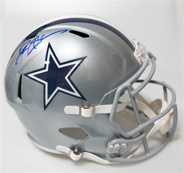 Deion Sanders Autographed/Signed Full Size Dallas Cowboy Replica Helmet Beckett/BAS Witnessed Sticker of Authenticity!