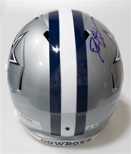 Deion Sanders Autographed/Signed Full Size Dallas Cowboy Replica Helmet Beckett/BAS Witnessed Sticker of Authenticity!