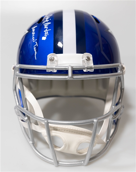 Craig Morton Autographed/Signed Full Size Dallas Cowboy America's Team Inscription Replica Helmet with JSA Certificate of Authentication!