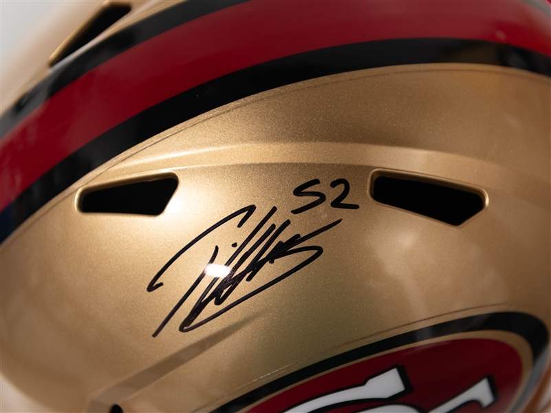 Patrick Willis Autographed/Signed Full Size San Francisco 49er Riddell Replica Helmet Beckett/BAS Witnessed Sticker of Authenticity!